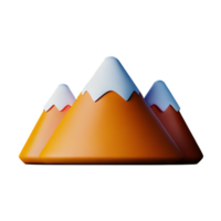 montagna 3d icona illustrazione png