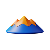 montagna 3d icona illustrazione png