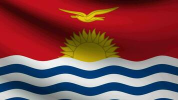 bandeira do Kiribati acenando video