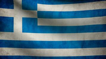 Flag of Greece waving video