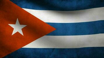 bandeira de cuba acenando video