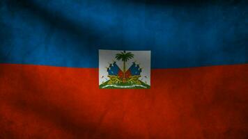 Flag of Haiti waving video