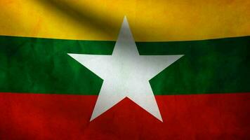 birmania bandiera agitando video