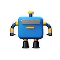 Roboter 3d Rendern Symbol Illustration png