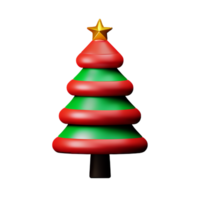 Natale albero 3d icona illustrazione png