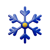 snowflake 3d rendering icon illustration png
