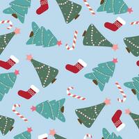 Christmas seamless pattern with Christmas trees. vector