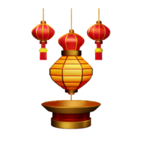 chinese new year lantern 3d icon png