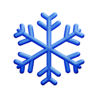 flocon de neige 3d le rendu icône illustration png