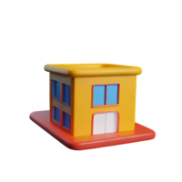 building 3d rendering icon illustration png