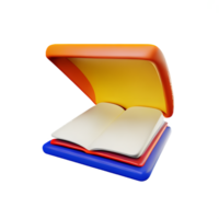 book 3d icon illustration png