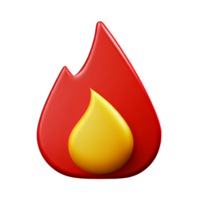 Feuer 3d Illustration Symbol png