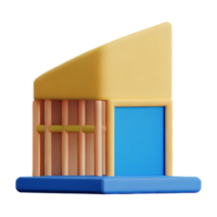 building 3d rendering icon illustration png