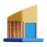 bâtiment 3d le rendu icône illustration png