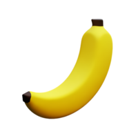 banaan 3d renderen icoon illustratie png