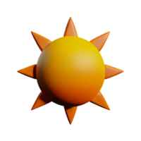 Sonne 3d Illustration Symbol png