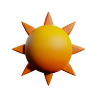 Sol 3d ilustração ícone png