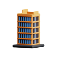 building 3d rendering icon illustration png