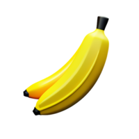 banana 3d rendering icon illustration png