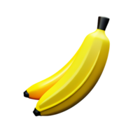 banane 3d le rendu icône illustration png