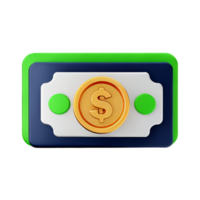 ícone de ilustração 3d de dinheiro png