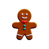 christmas 3d gingerbread icon illustration png