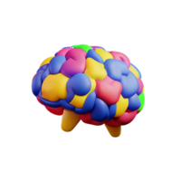 cerveau 3d icône illustration png