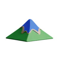 montaña 3d icono ilustración png