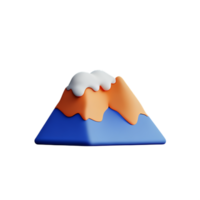 montagna 3d icona illustrazione png