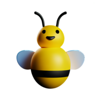 abeille 3d le rendu icône illustration png