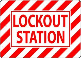 Lockout Station Sign, Lockout Station vector