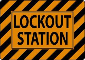 Lockout Station Sign, Lockout Station vector