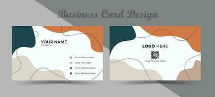 Modern business card design with abstract shapes. Modern business card template with different colors. Flat design vector abstract creative - Vector