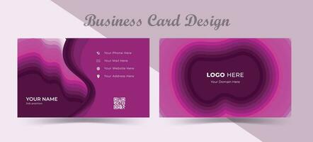 Modern business card design with abstract shapes. Modern business card template with different colors. Flat design vector abstract creative - Vector