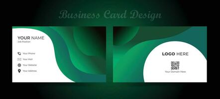 resumen antecedentes negocio tarjeta diseño. verde sombra visitando tarjeta Bosquejo. vector