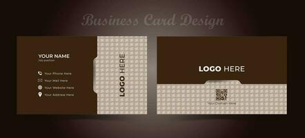 professional business card design with pattern background. vector