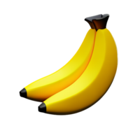 banaan 3d renderen icoon illustratie png