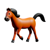 paard 3d renderen icoon illustratie png