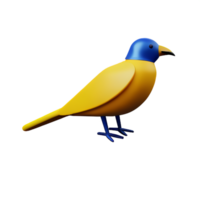 skön fåglar 3d ikon illustration png