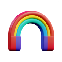 arco iris 3d icono ilustración png