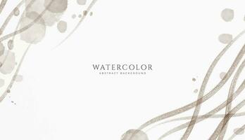 Abstract horizontal watercolor background. Neutral light colored empty space background illustration vector