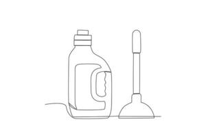 A detergent and floor cleaner vector