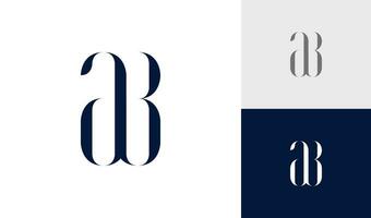 Letter AB initial monogram logo design vector