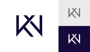 Letter KW initial monogram logo design vector