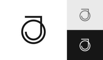 Letter JO initial monogram logo design vector