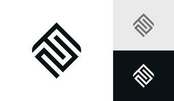 Letter FN initial monogram logo design vector