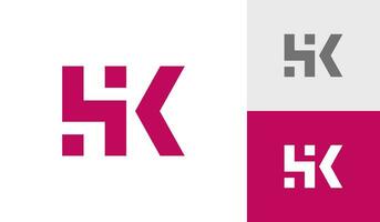 Letter SK initial monogram logo design vector