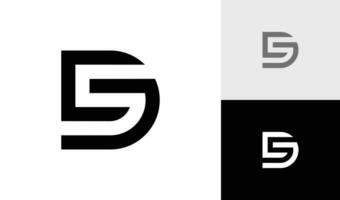 Letter DS initial monogram logo design vector