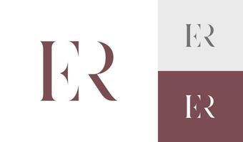 Letter ER initial monogram logo design vector