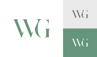 Letter WG initial monogram logo design vector